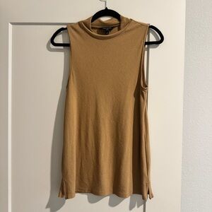 Banana Republic Sleeveless Mock Neck Tank - Camel Brown
